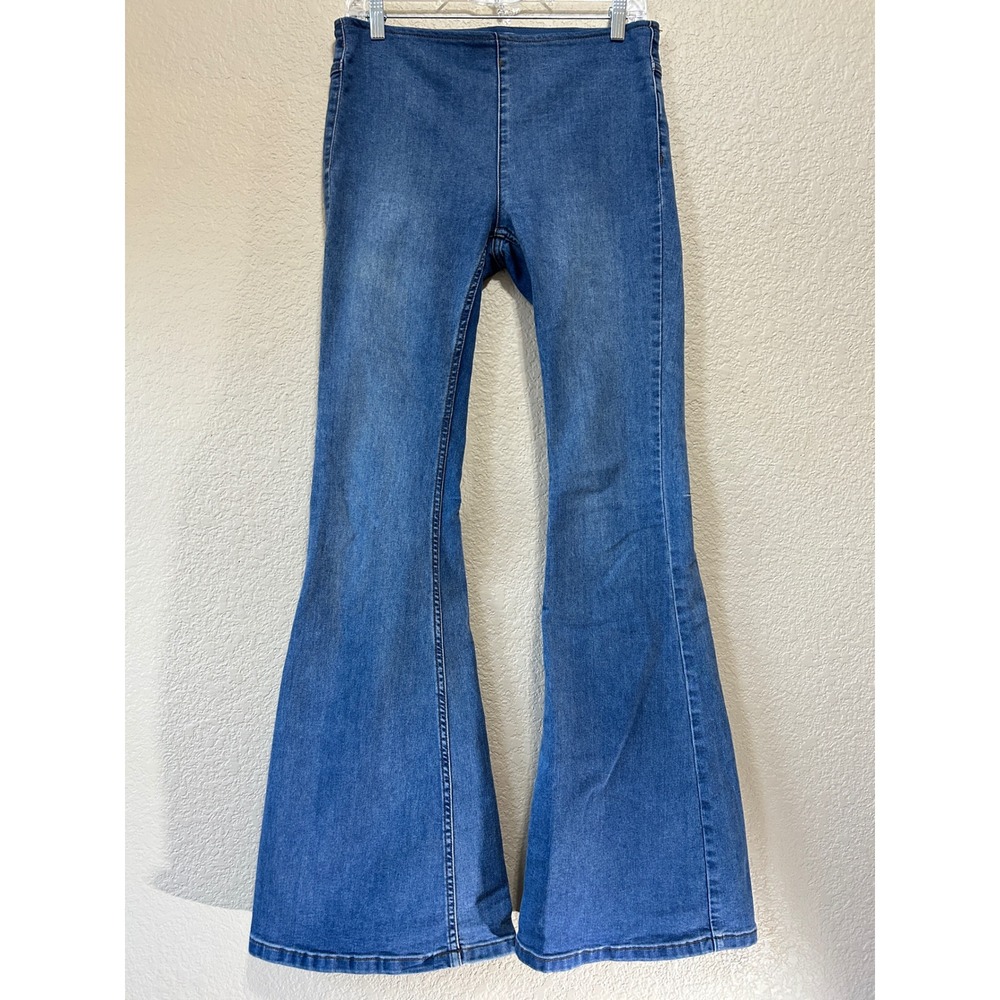Free People 28 Just Float On Flare Jeans Blue Bell Bottom High Rise OB542650